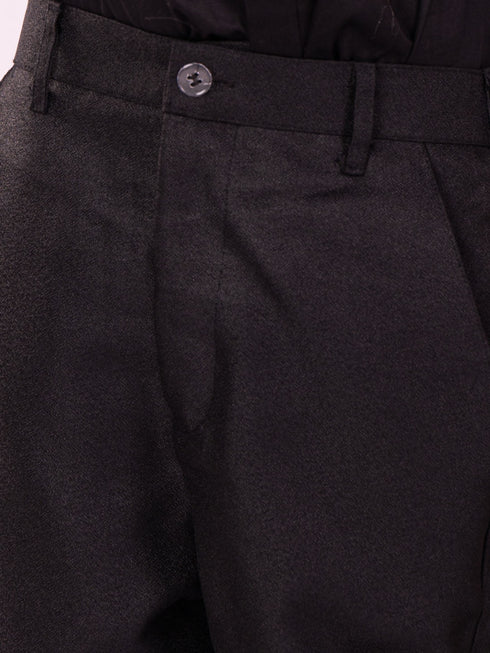 Boy's' Black And Turquoise Shirt Blazer And Pant